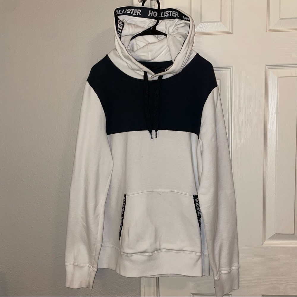 Black and white hoodie - Hollister - Medium